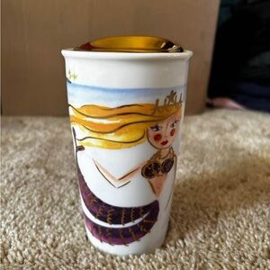 Starbucks Mermaid Go-mug with Gold Lid